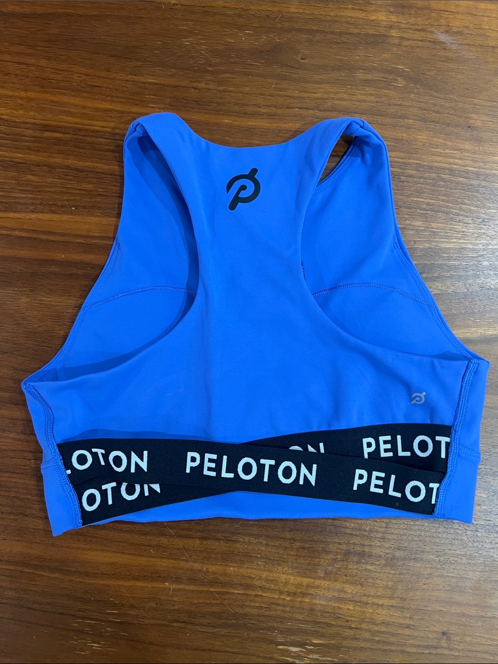 Peloton Blue Racerback Elastic-Band Sports Bra Size Small‎